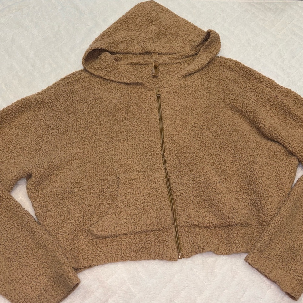 🌸 SKIMS Cozy Tan Fuzzy Hoodie